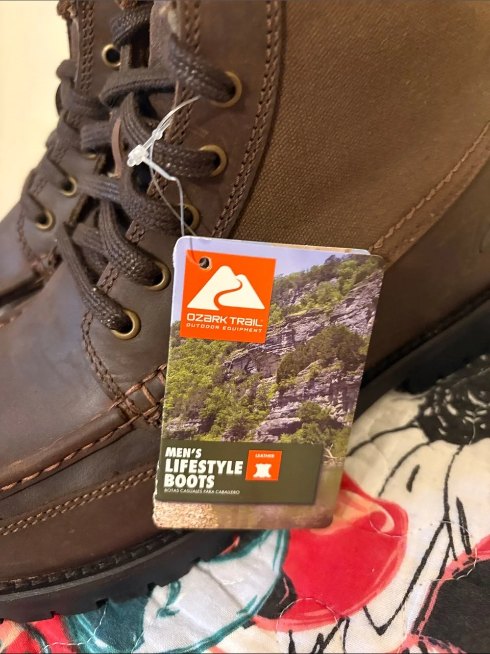 Ozark Trail Brown Lace-Up Moc Toe Chukka Boots